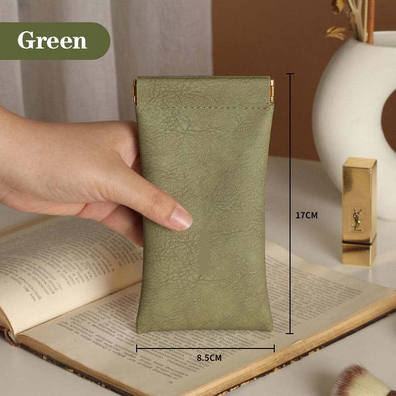 Faux Leather Glasses Pouch